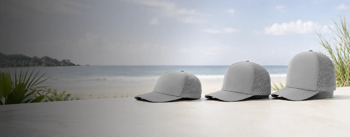 Low, mid and high crown performance hats